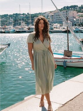 Christy Dawn - The Dawn Dress (Honeydew Gingham, Petite L)